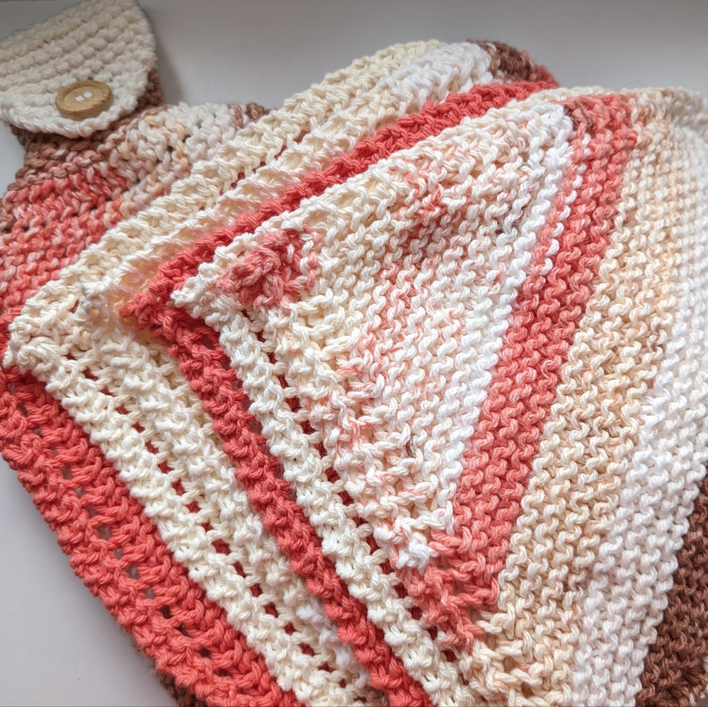 100% Cotton Dishcloths with matching Handtowel